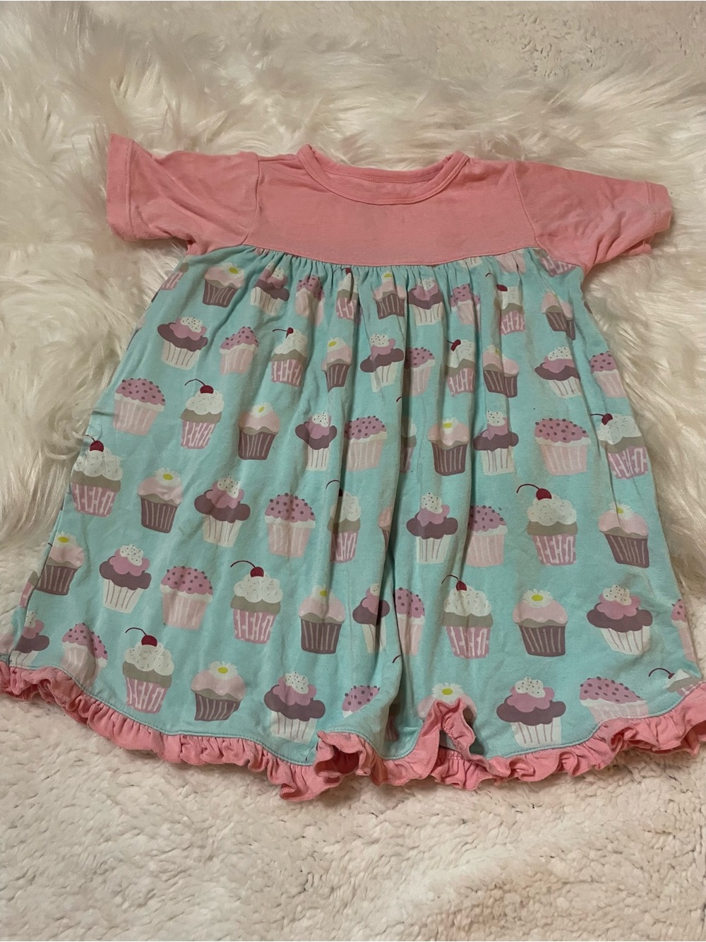 Kickee Pants Pink ice cream Dress Sz 18/24 Mths